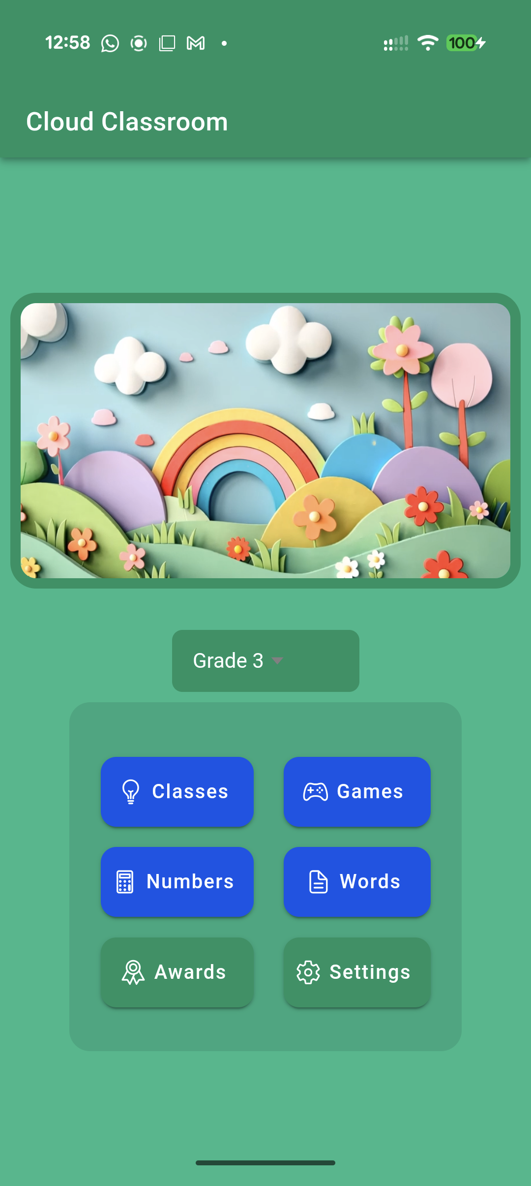 Cloud Classroom Main Screen